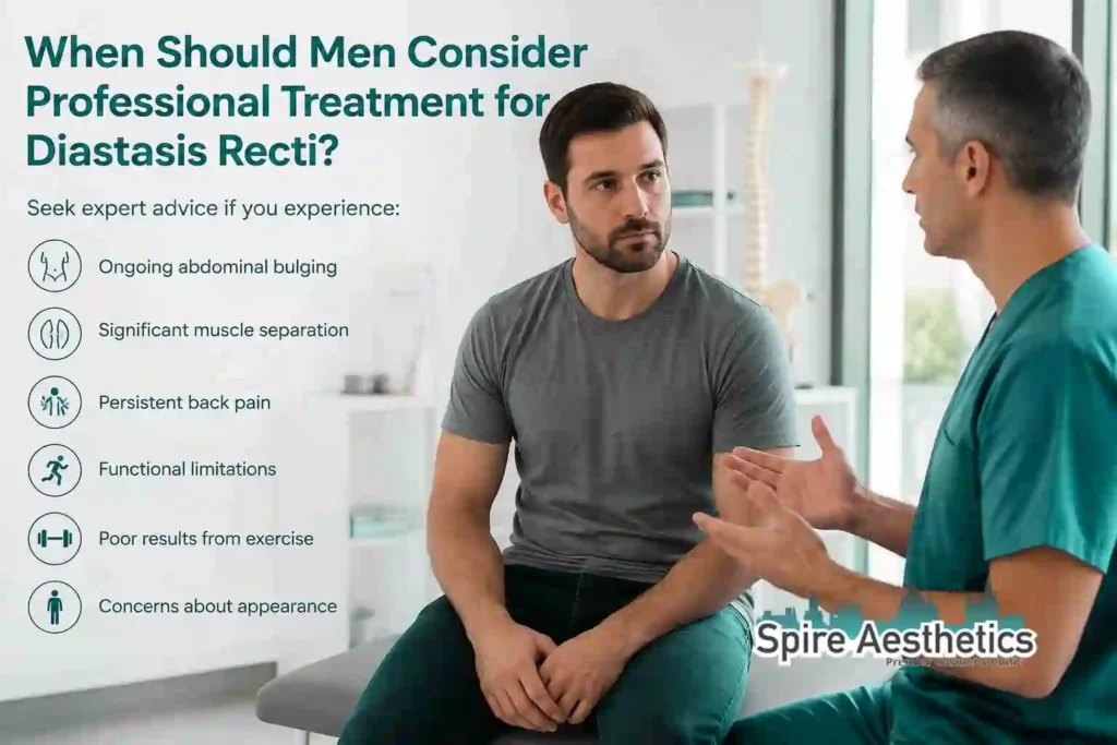 When Should Men Consider Professional Treatment for Diastasis Recti Barr Common?