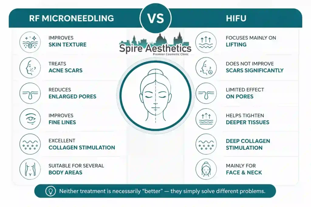 RF Microneedling vs HIFU: Which Treatment Gives Better Results Barr Common?
